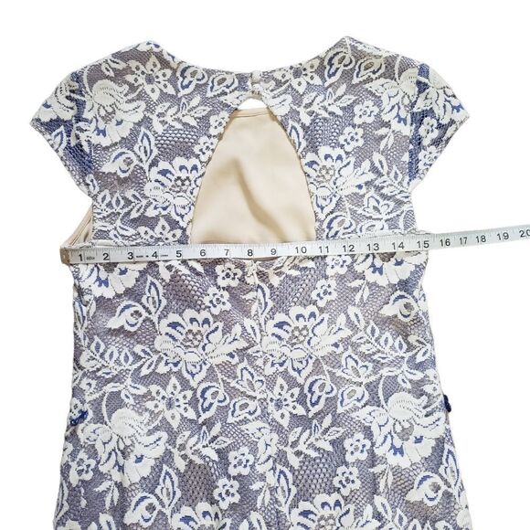 PHOEBE COUTURE Lace Dress Cutout Back Sheath Dress SIZE 6 - Picture 8 of 13